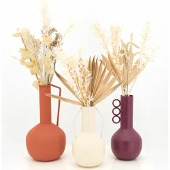 AUBRY GASPARD - Vase en métal meltik terracotta