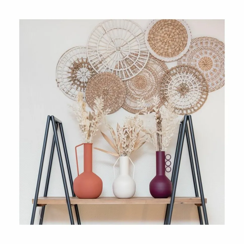 AUBRY GASPARD - Vase en métal meltik terracotta