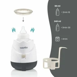 BABYMOOV - Chauffe-biberon vapeur universel tulipe cream