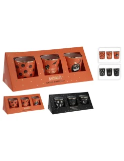 BASICS - 2 bougies aromatiques d'halloween, couleurs assorties. Basics