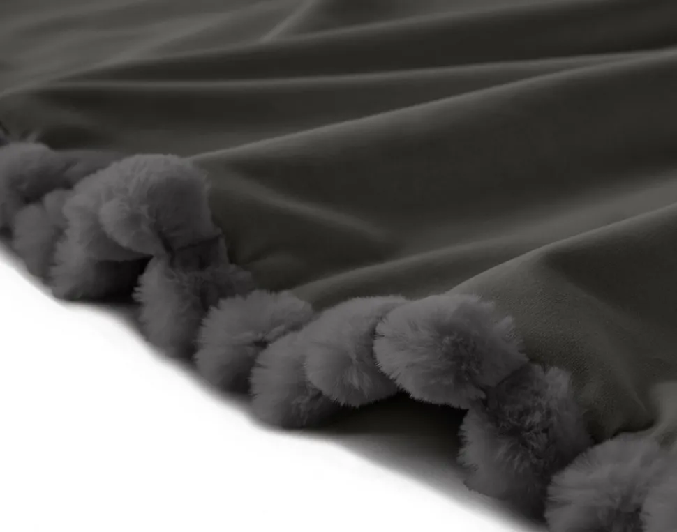 BEST MOBILIER - Arezzo - plaid - 200x140 cm - en fausse fourrure côtelé et velours