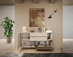 BEST MOBILIER - Estelle - buffet bas - 2 portes et 2 tiroirs - 181 cm