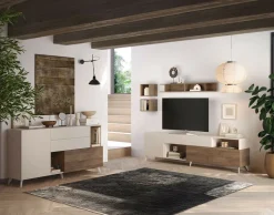 BEST MOBILIER - Estelle - buffet bas - 2 portes et 2 tiroirs - 181 cm