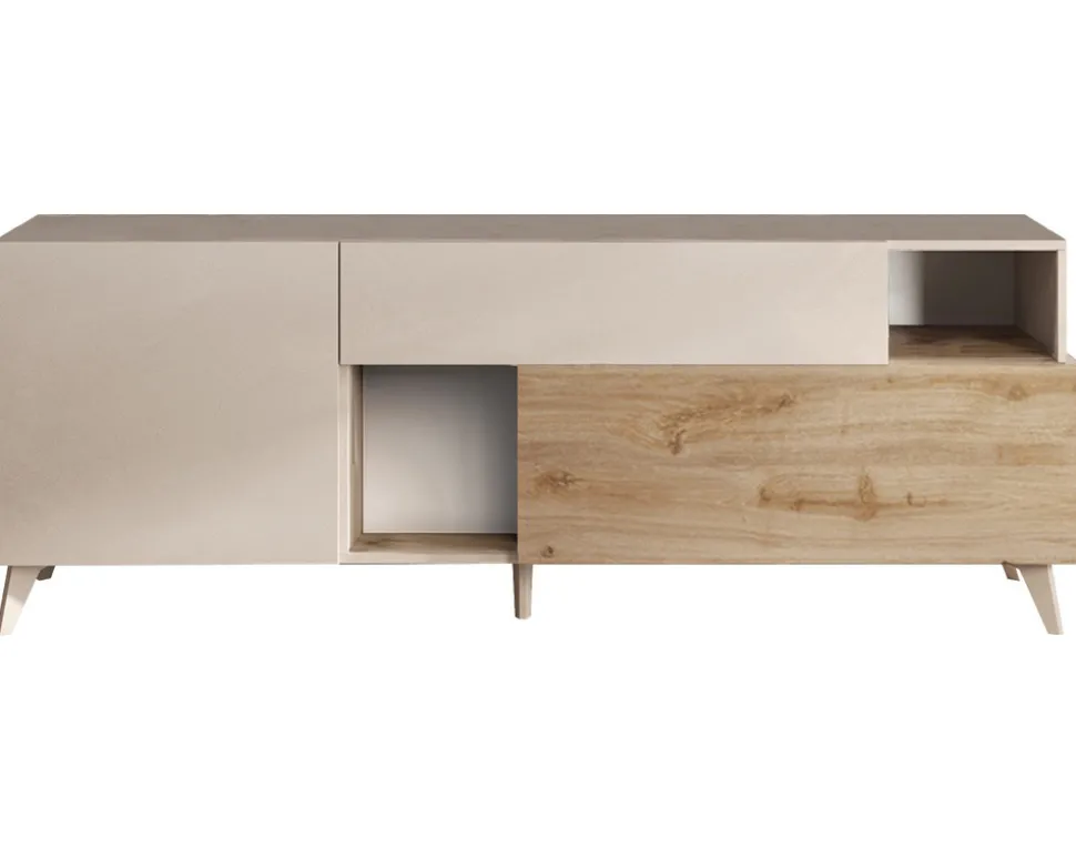 BEST MOBILIER - Estelle - meuble tv - 2 portes et 1 tiroir - 181 cm