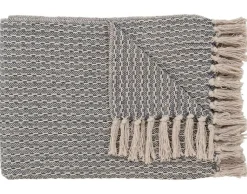 BEST MOBILIER - Fonni - plaid - 130x160 cm - en coton recyclé