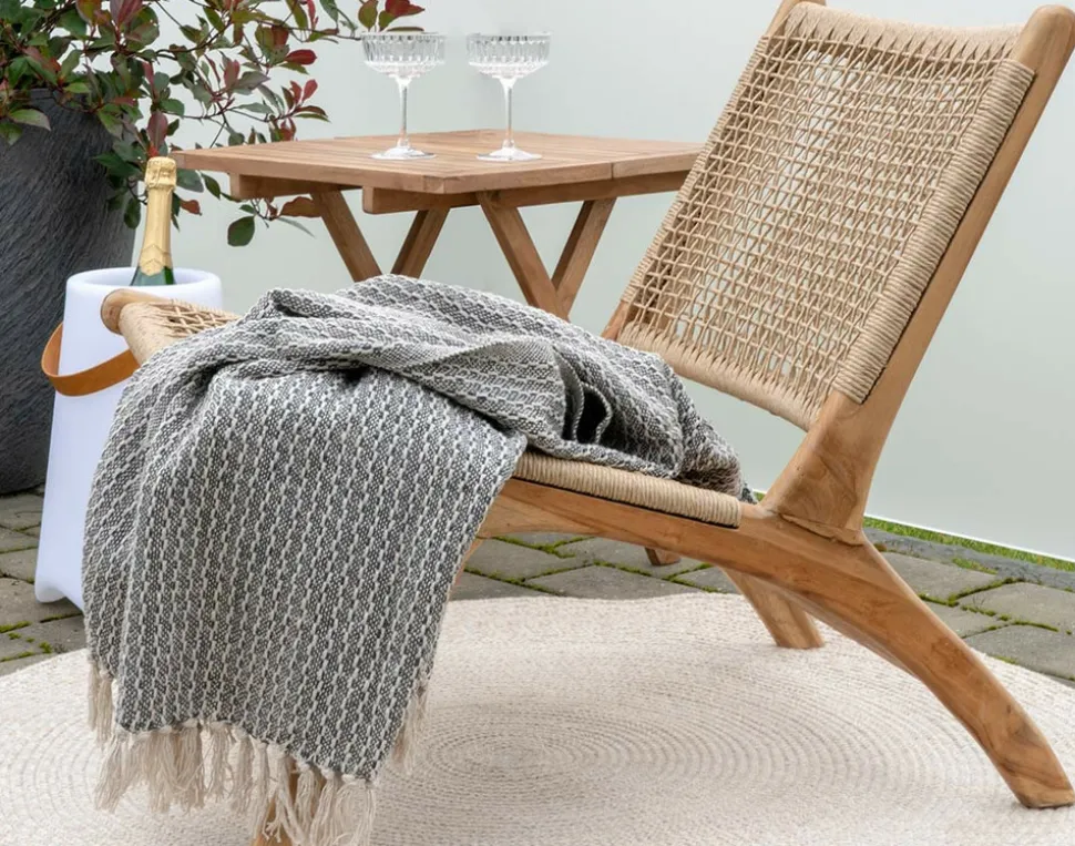 BEST MOBILIER - Fonni - plaid - 130x160 cm - en coton recyclé