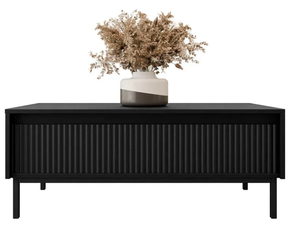 BEST MOBILIER - Girona - table basse - noir - 100 cm