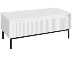 BEST MOBILIER - Girona - table basse - blanc - 100 cm