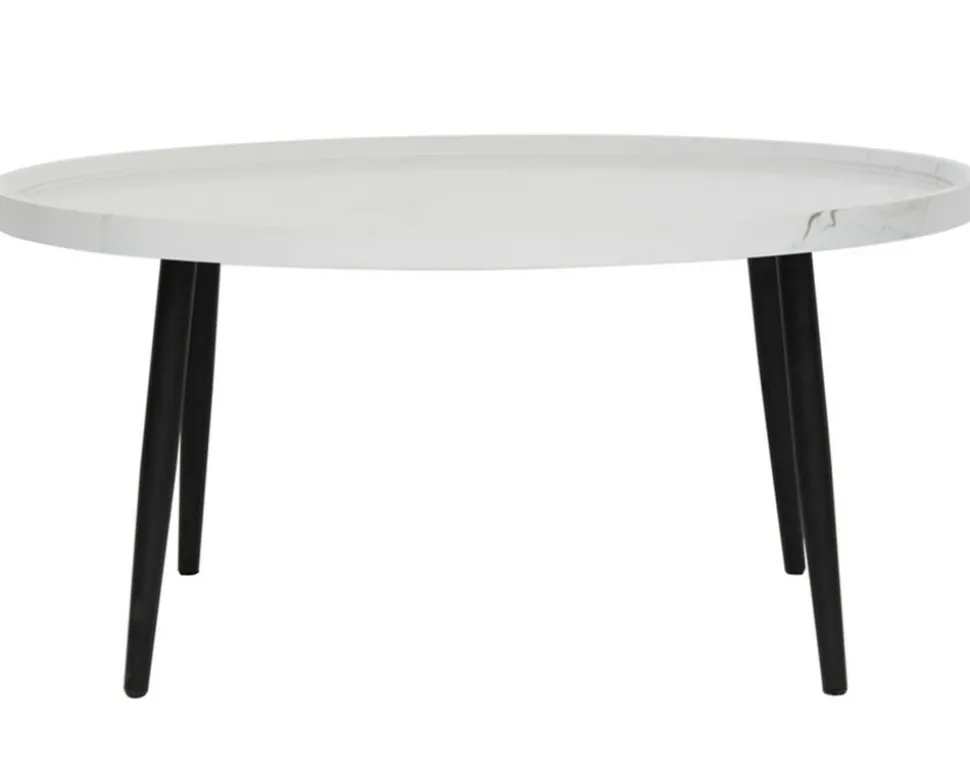 BEST MOBILIER - Helsinki - table basse - effet marbre - 80 cm