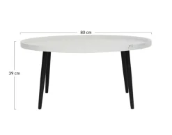 BEST MOBILIER - Helsinki - table basse - effet marbre - 80 cm