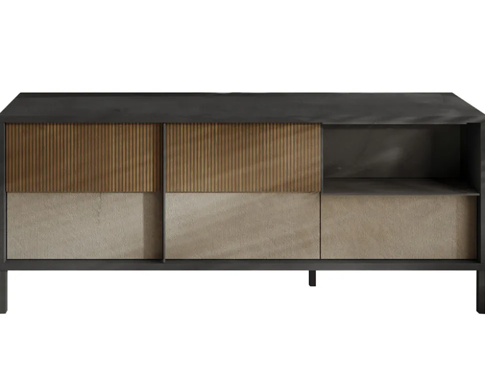 BEST MOBILIER - Jules - meuble tv - 2 portes et 1 tiroir - 156 cm