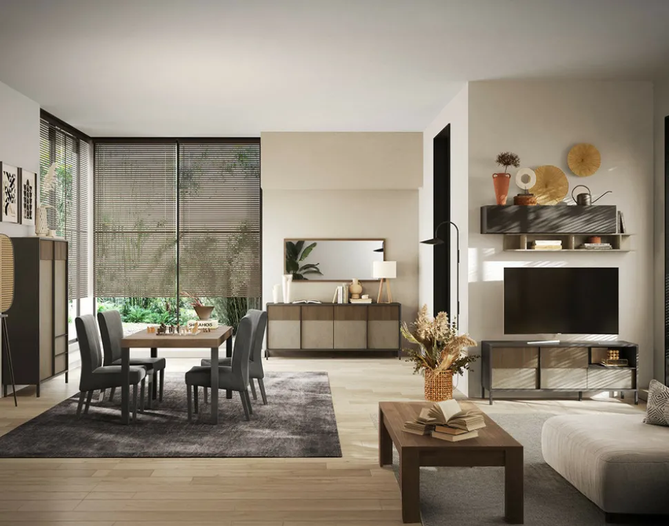 BEST MOBILIER - Jules - meuble tv - 2 portes et 1 tiroir - 156 cm