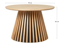 BEST MOBILIER - Kala - table basse - chêne - 70 cm