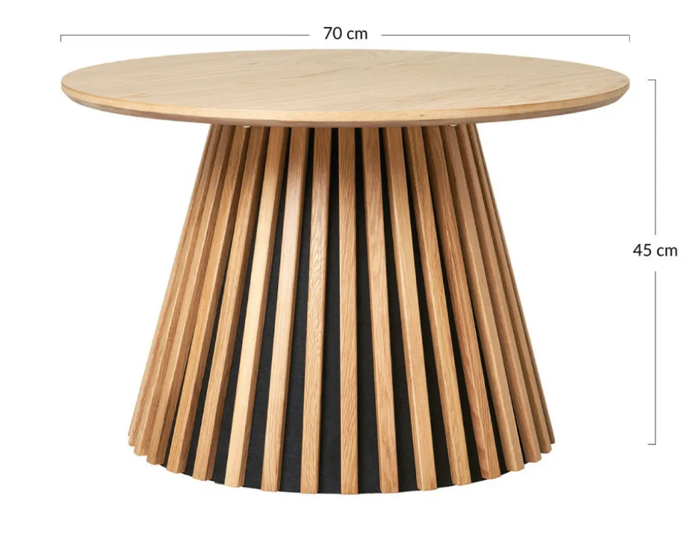 BEST MOBILIER - Kala - table basse - chêne - 70 cm