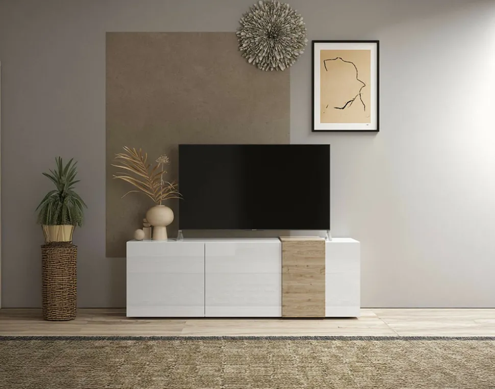 BEST MOBILIER - Leon - meuble tv - 3 portes - 181 cm