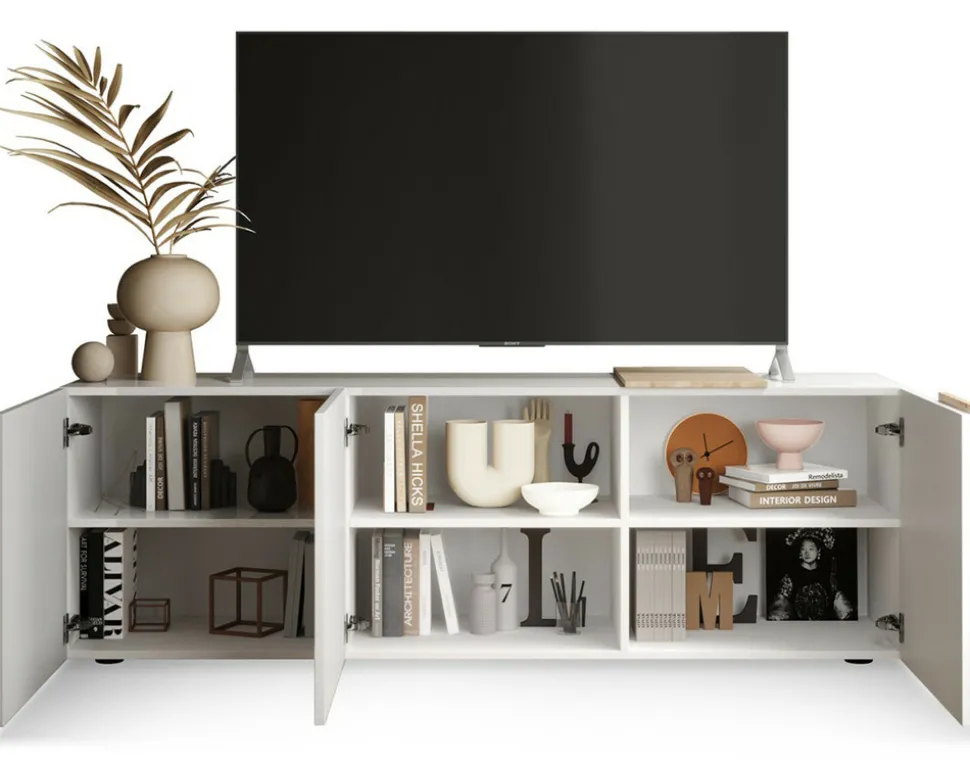 BEST MOBILIER - Leon - meuble tv - 3 portes - 181 cm