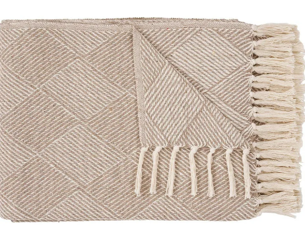 BEST MOBILIER - Lolita - plaid - 130x180 cm - motif géométrique - en coton