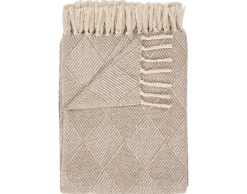 BEST MOBILIER - Lolita - plaid - 130x180 cm - motif géométrique - en coton