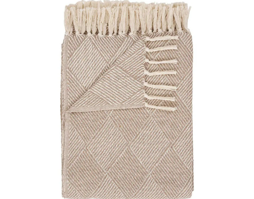 BEST MOBILIER - Lolita - plaid - 130x180 cm - motif géométrique - en coton