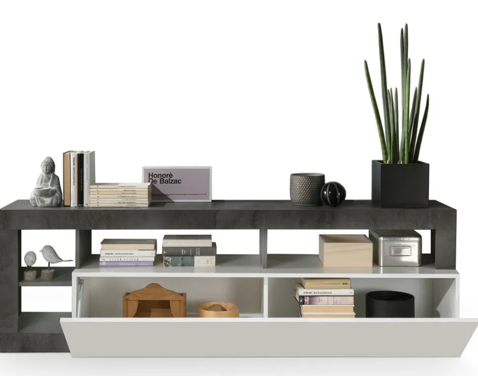 BEST MOBILIER - Lou - meuble tv - 1 porte - 184 cm