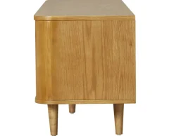 BEST MOBILIER - Milazzo - meuble tv - bois plaqué chêne et cannage - 180 cm