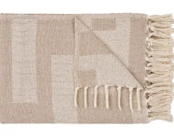 BEST MOBILIER - Noelia - plaid - 130x180 cm - motif abstrait - en coton