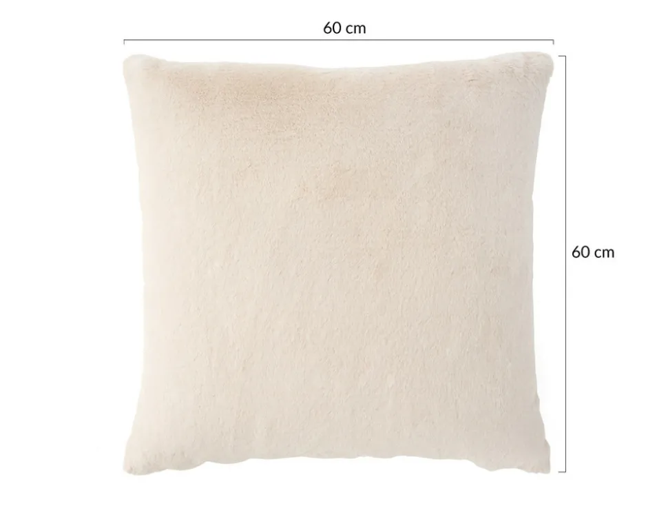BEST MOBILIER - Oscar - coussin - en fausse fourrure - 60x60 cm
