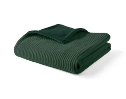 BEST MOBILIER - Palerma - plaid - 100x140 cm - en velours côtelé et velours