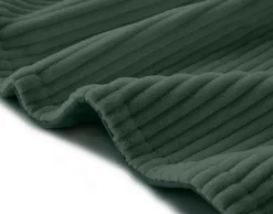 BEST MOBILIER - Palerma - plaid - 200x140 cm - en velours côtelé et velours