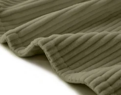 BEST MOBILIER - Palerma - plaid - 200x140 cm - en velours côtelé et velours