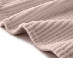 BEST MOBILIER - Palerma - plaid - 200x140 cm - en velours côtelé et velours