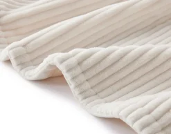 BEST MOBILIER - Palerma - plaid - 200x140 cm - en velours côtelé et velours