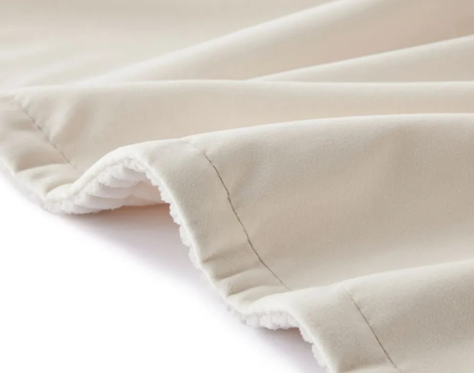 BEST MOBILIER - Palerma - plaid - 200x140 cm - en velours côtelé et velours