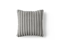 BEST MOBILIER - Pampelune - coussin - en fausse fourrure côtelé et velours - 40x40 cm