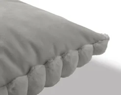 BEST MOBILIER - Pampelune - coussin - en fausse fourrure côtelé et velours - 40x40 cm