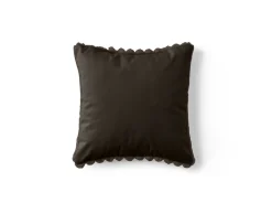 BEST MOBILIER - Pampelune - coussin - en fausse fourrure côtelé et velours - 40x40 cm