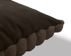 BEST MOBILIER - Pampelune - coussin - en fausse fourrure côtelé et velours - 40x40 cm