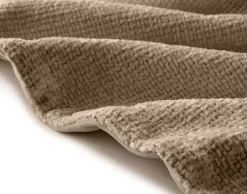 BEST MOBILIER - Paolo - plaid - 200x140 cm - en velours texturé et velours