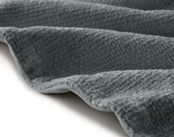 BEST MOBILIER - Paolo - plaid - 100x140 cm - en velours texturé et velours