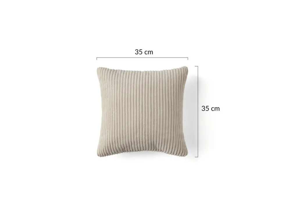 BEST MOBILIER - Pivoine - coussin - en velours côtelé - 35x35 cm