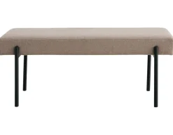 BEST MOBILIER - Romeo - banc - tissu bouclette - 100 cm
