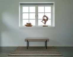 BEST MOBILIER - Romeo - banc - tissu bouclette - 100 cm