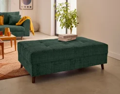 BEST MOBILIER - Rune - pouf en velours texturé