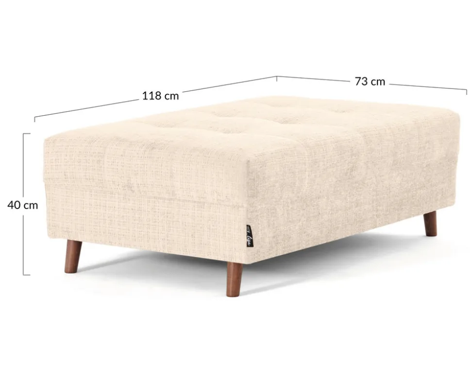 BEST MOBILIER - Rune - pouf en velours texturé