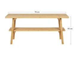 BEST MOBILIER - Saona - banc avec rangement - bambou naturel - 70 cm