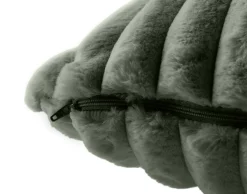 BEST MOBILIER - Sierra - coussin - en fausse fourrure côtelé - 40x40 cm