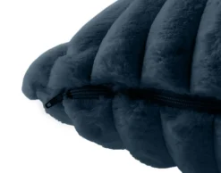 BEST MOBILIER - Sierra - coussin - en fausse fourrure côtelé - 40x40 cm