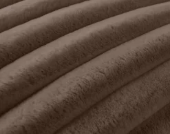 BEST MOBILIER - Sierra - coussin - en fausse fourrure côtelé - 60x60 cm