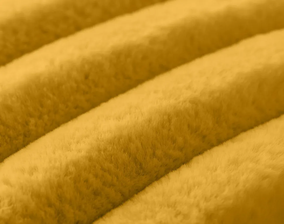 BEST MOBILIER - Sierra - coussin - en fausse fourrure côtelé - 40x40 cm