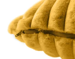 BEST MOBILIER - Sierra - coussin - en fausse fourrure côtelé - 40x40 cm